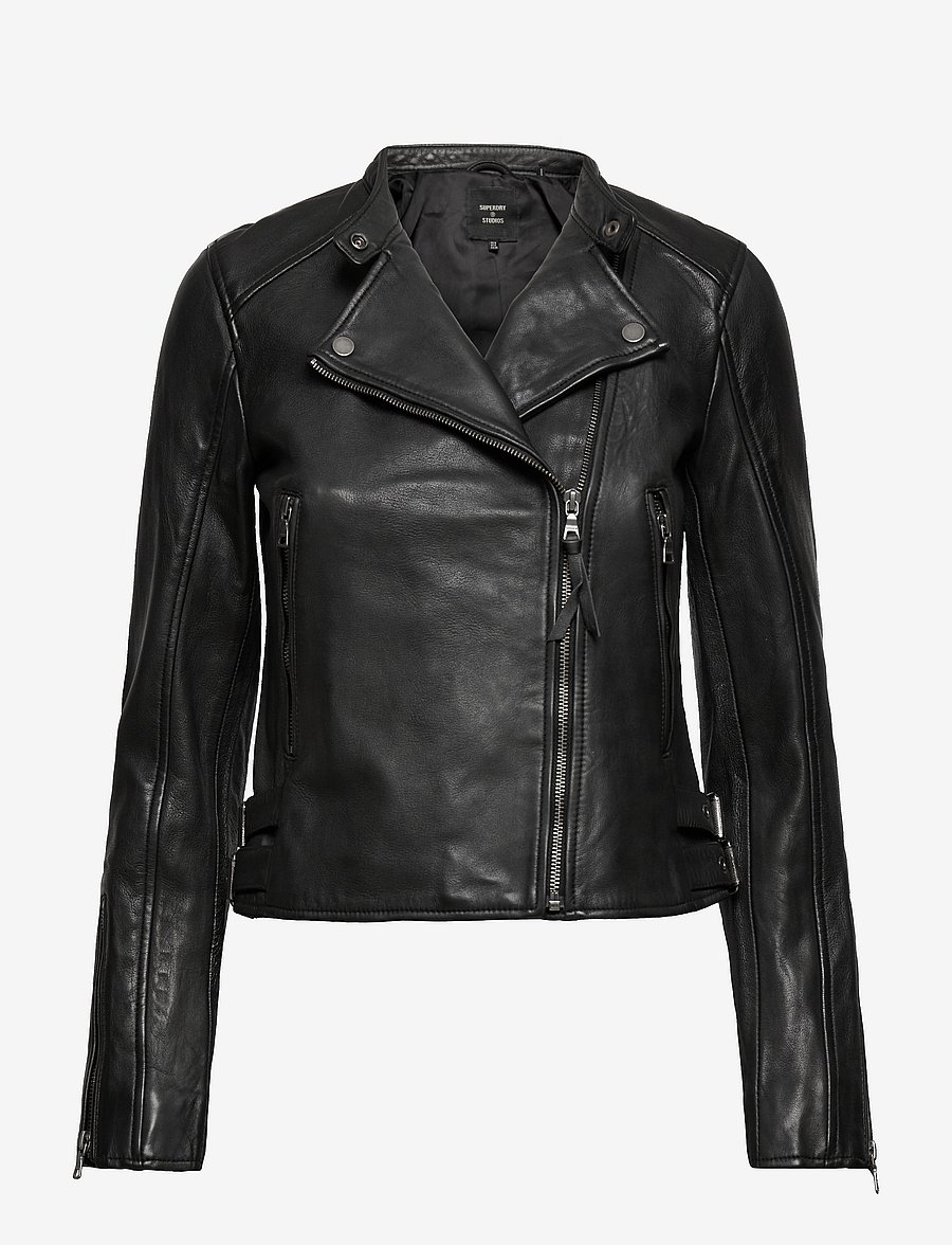 Superdry - STUDIOS CLASSIC RACER JACKET - black - 0