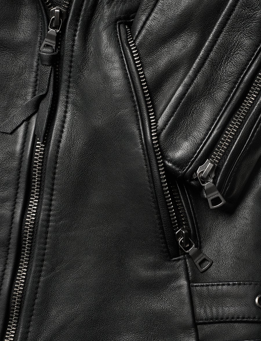 Superdry - STUDIOS CLASSIC RACER JACKET - black - 4