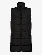 STUDIOS LONGLINE QUILTED GILET - BLACK