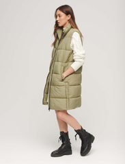 Superdry - STUDIOS LONGLINE QUILTED GILET - down- & padded jackets - tornado green - 5