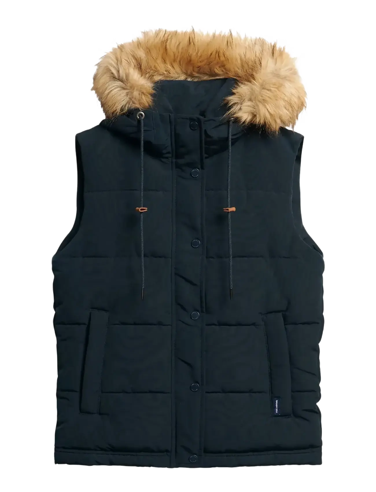 Superdry VINTAGE EVEREST FAUX FUR GILET - Vestid - ECLIPSE NAVY / navy