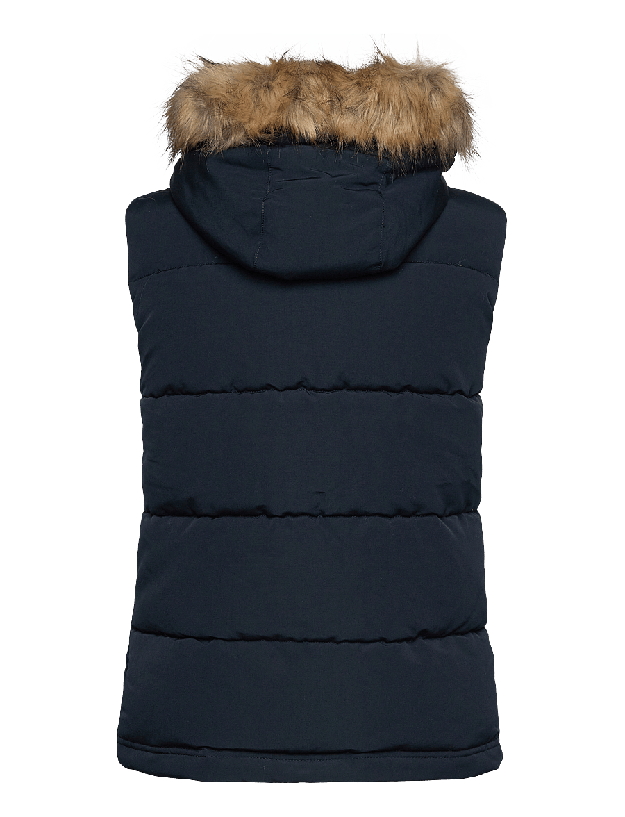 Superdry - VINTAGE EVEREST FAUX FUR GILET - vestes de printemps - eclipse navy - 2
