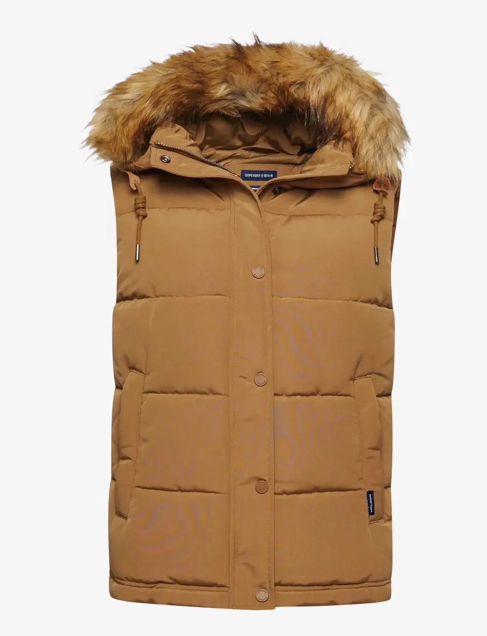 Superdry - VINTAGE EVEREST FAUX FUR GILET - herbstjacken - sandstone - 1