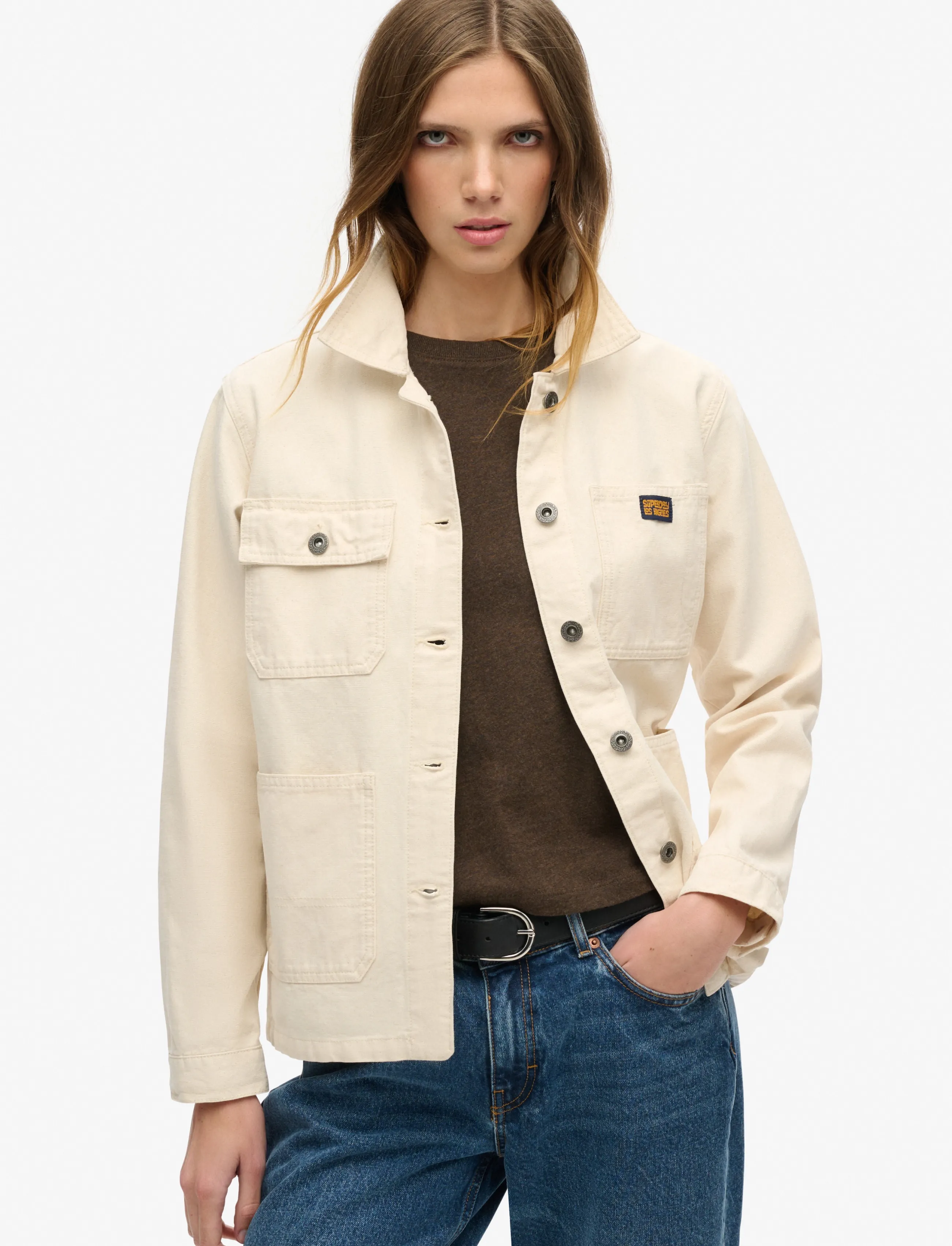 Superdry VINTAGE CHORE JACKET - Jakker - OATMEAL / cream