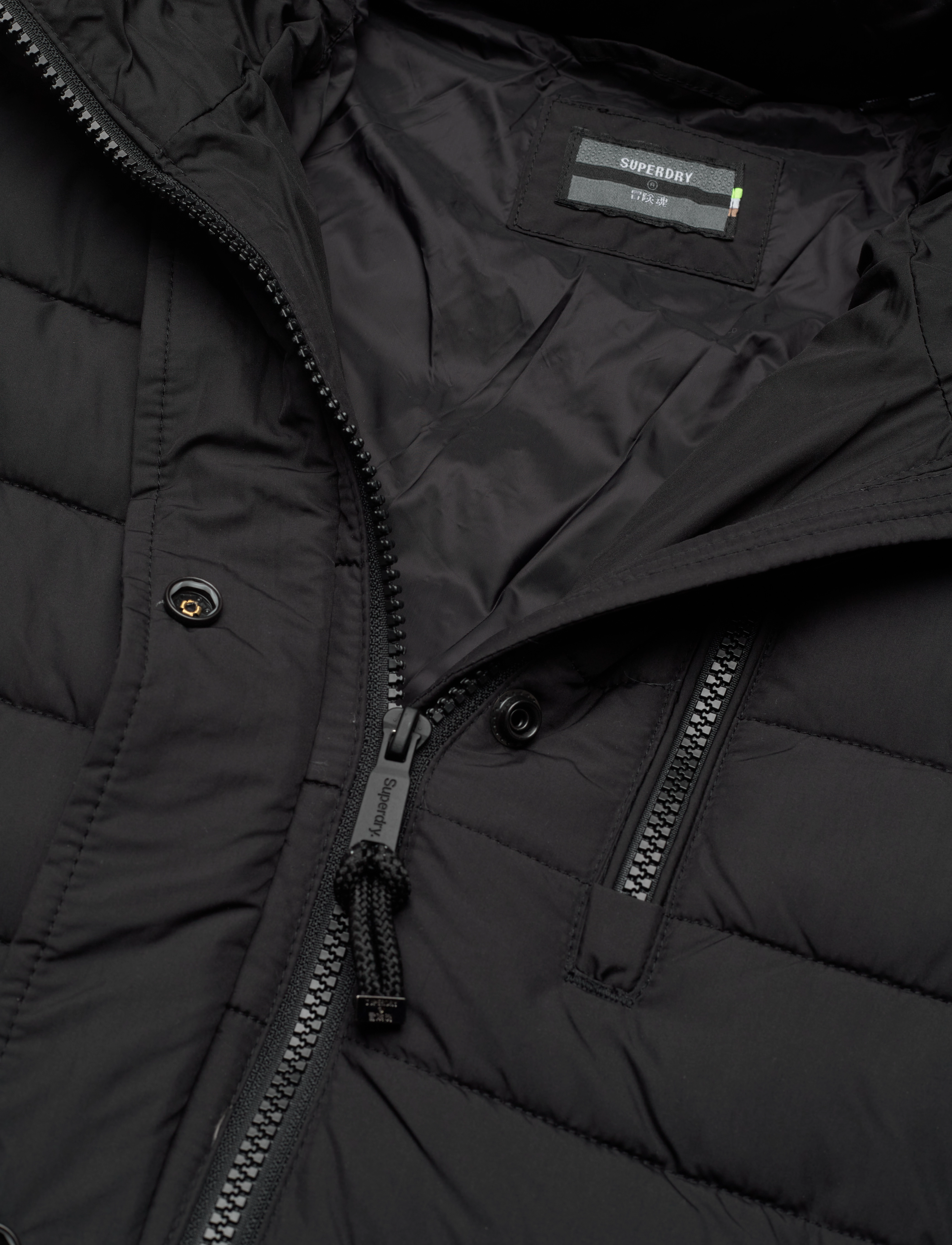 Superdry - SUPER LONG LINE FUJI JACKET - black - 3