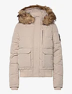 EVEREST HOODED PUFFER BOMBER - CHATEAU GREY