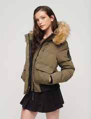 Superdry - EVEREST HOODED PUFFER BOMBER - spring jackets - military olive - 2