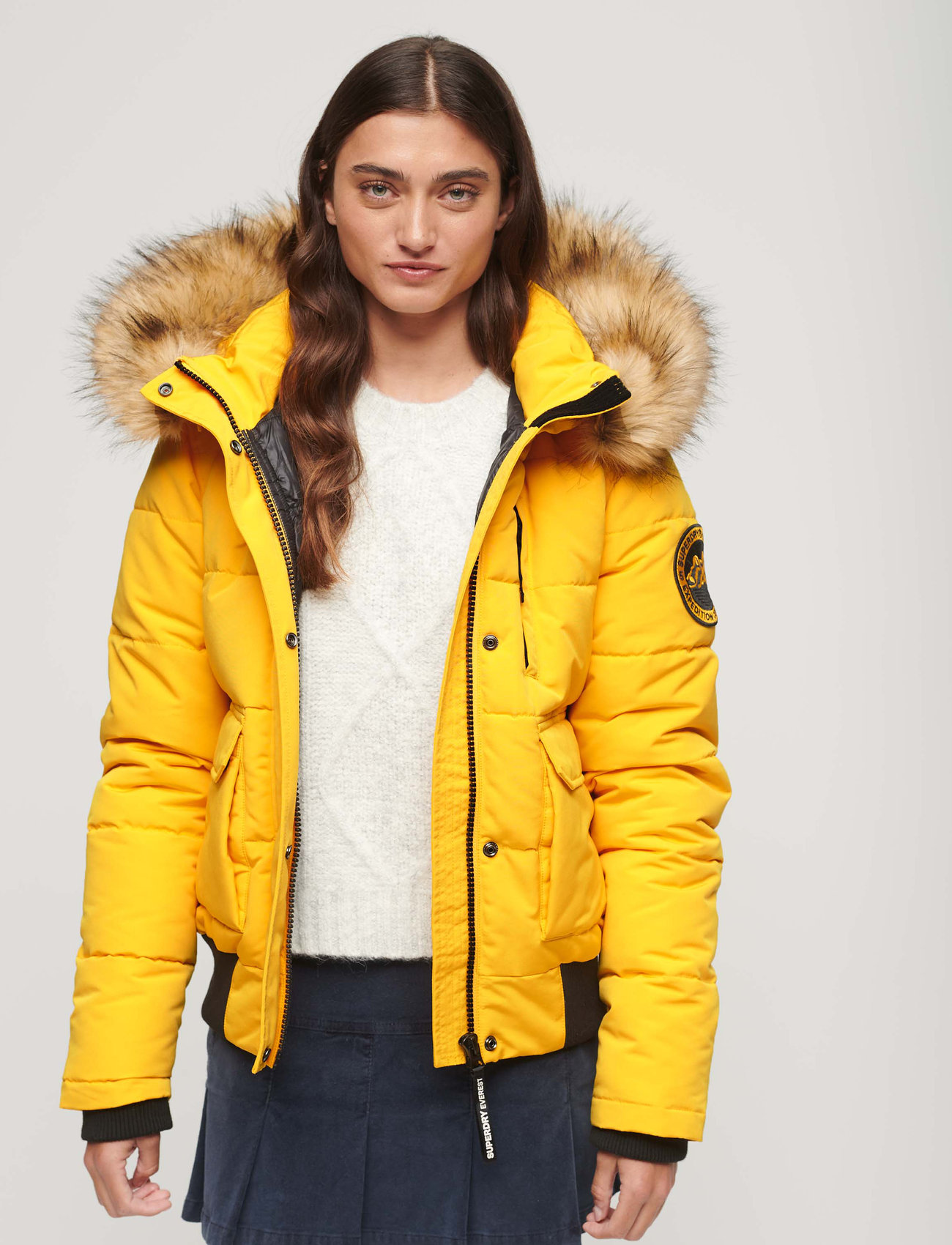 Superdry - EVEREST HOODED PUFFER BOMBER - down- & padded jackets - utah gold yellow - 0