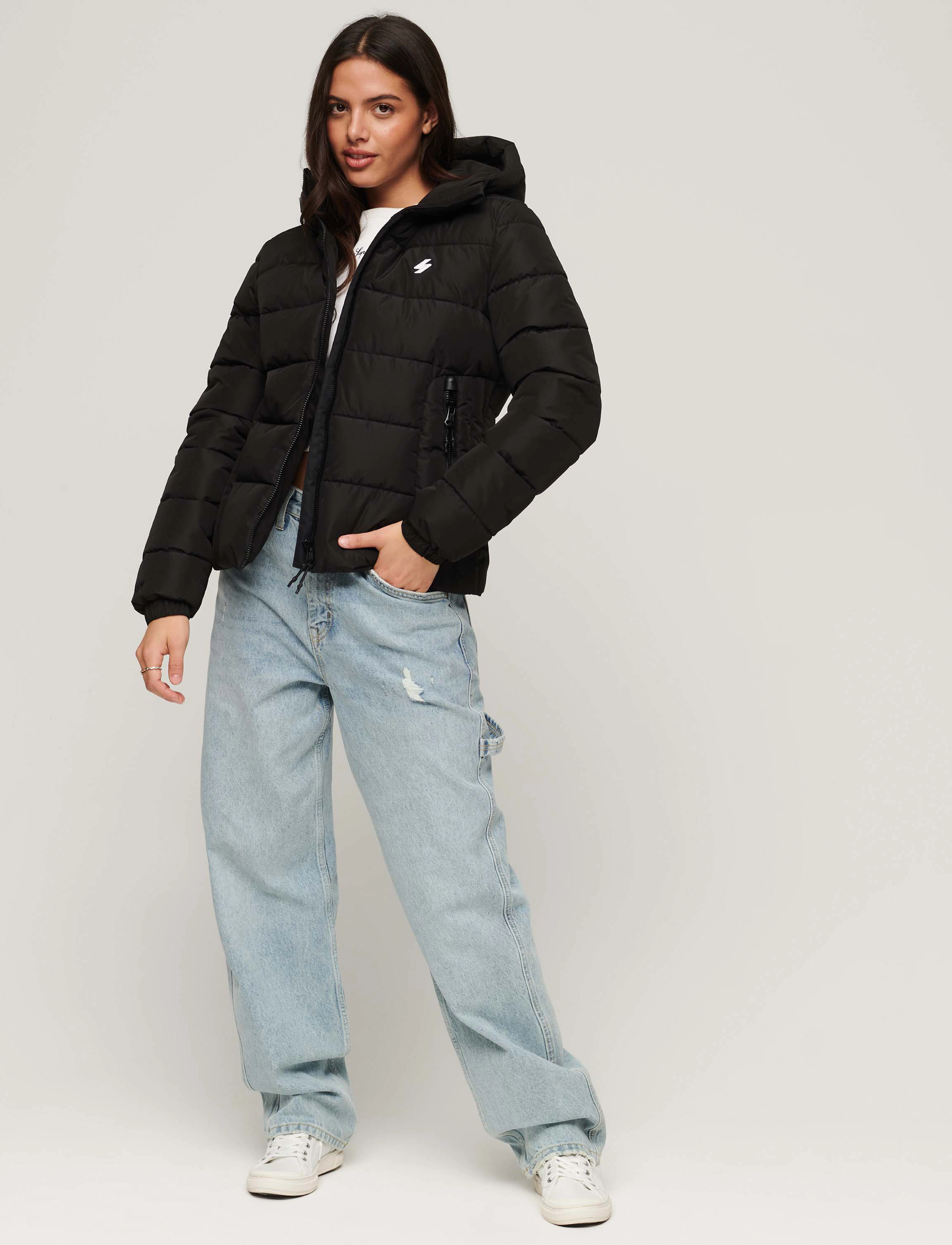 Superdry - HOODED SPIRIT SPORTS PUFFER - black - 3