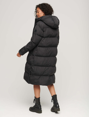 Superdry - LONGLINE HOODED PUFFER COAT - winter jackets - black - 6