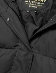 Superdry - LONGLINE HOODED PUFFER COAT - winter jackets - black - 2