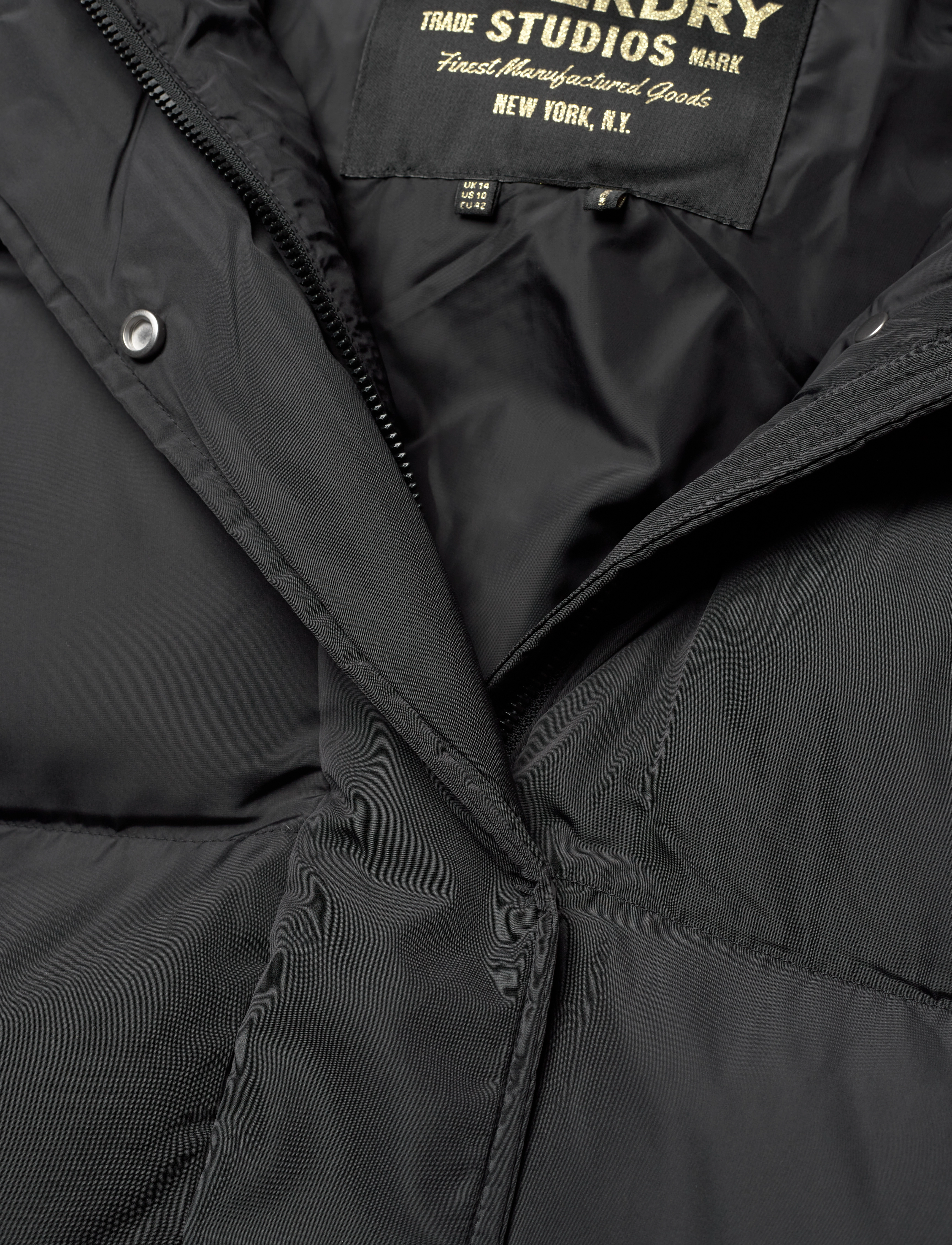 Superdry - LONGLINE HOODED PUFFER COAT - black - 4