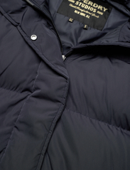 Superdry - LONGLINE HOODED PUFFER COAT - talvejoped - eclipse navy - 4