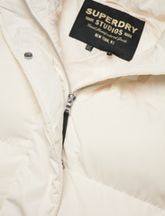 Superdry - LONGLINE HOODED PUFFER COAT - winter jackets - off white - 2