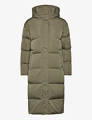 Superdry - LONGLINE HOODED PUFFER COAT - winter jackets - wild khaki - 0