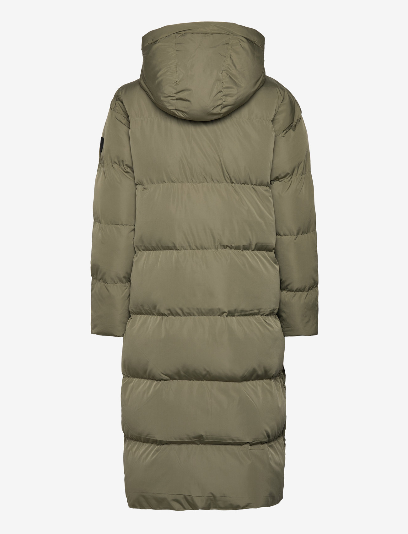 Superdry - LONGLINE HOODED PUFFER COAT - wild khaki - 2