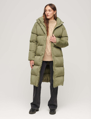 Superdry - LONGLINE HOODED PUFFER COAT - winter jackets - wild khaki - 5