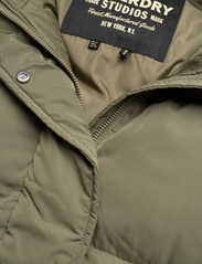 Superdry - LONGLINE HOODED PUFFER COAT - Žieminės striukės - wild khaki - 2