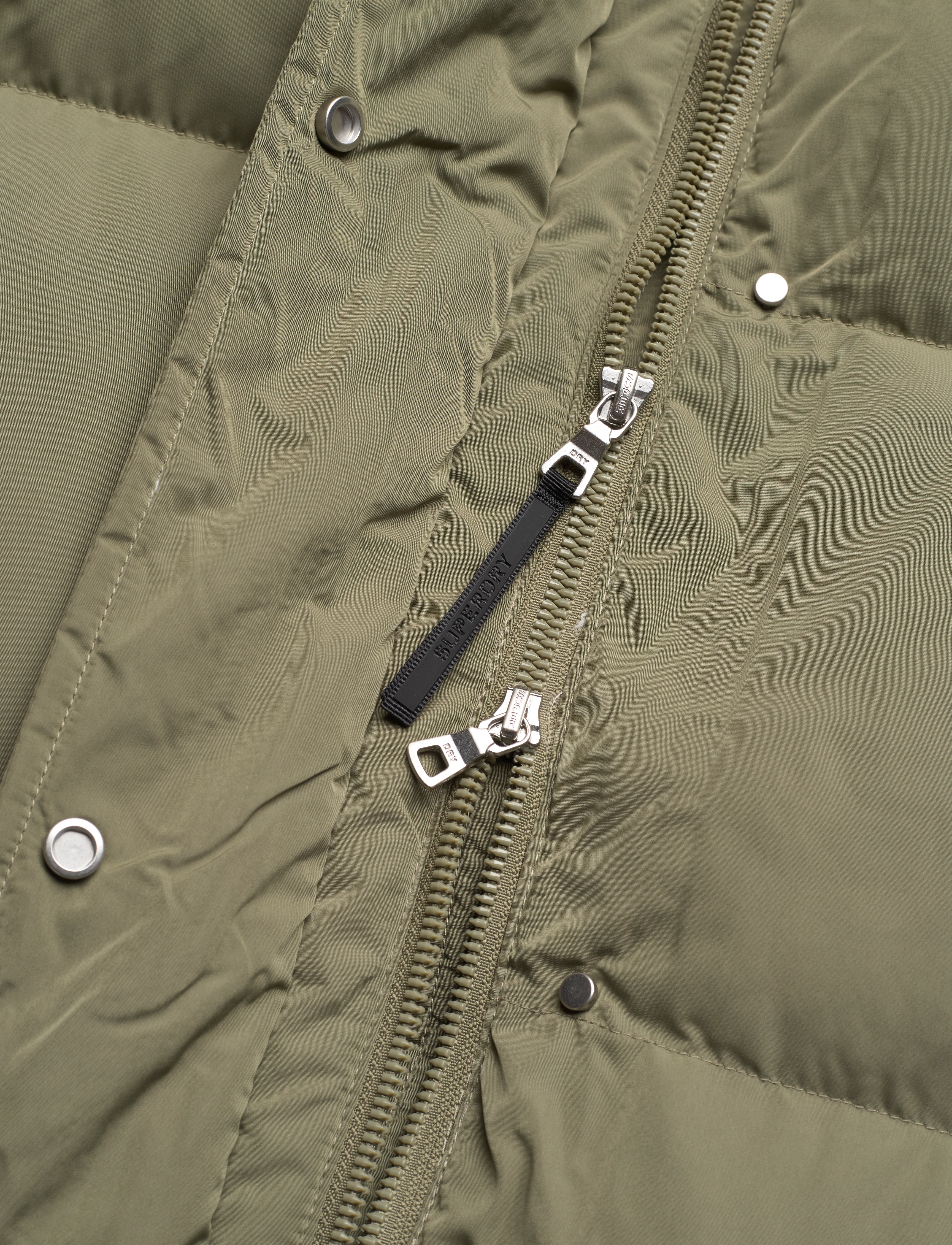Superdry - LONGLINE HOODED PUFFER COAT - wild khaki - 5