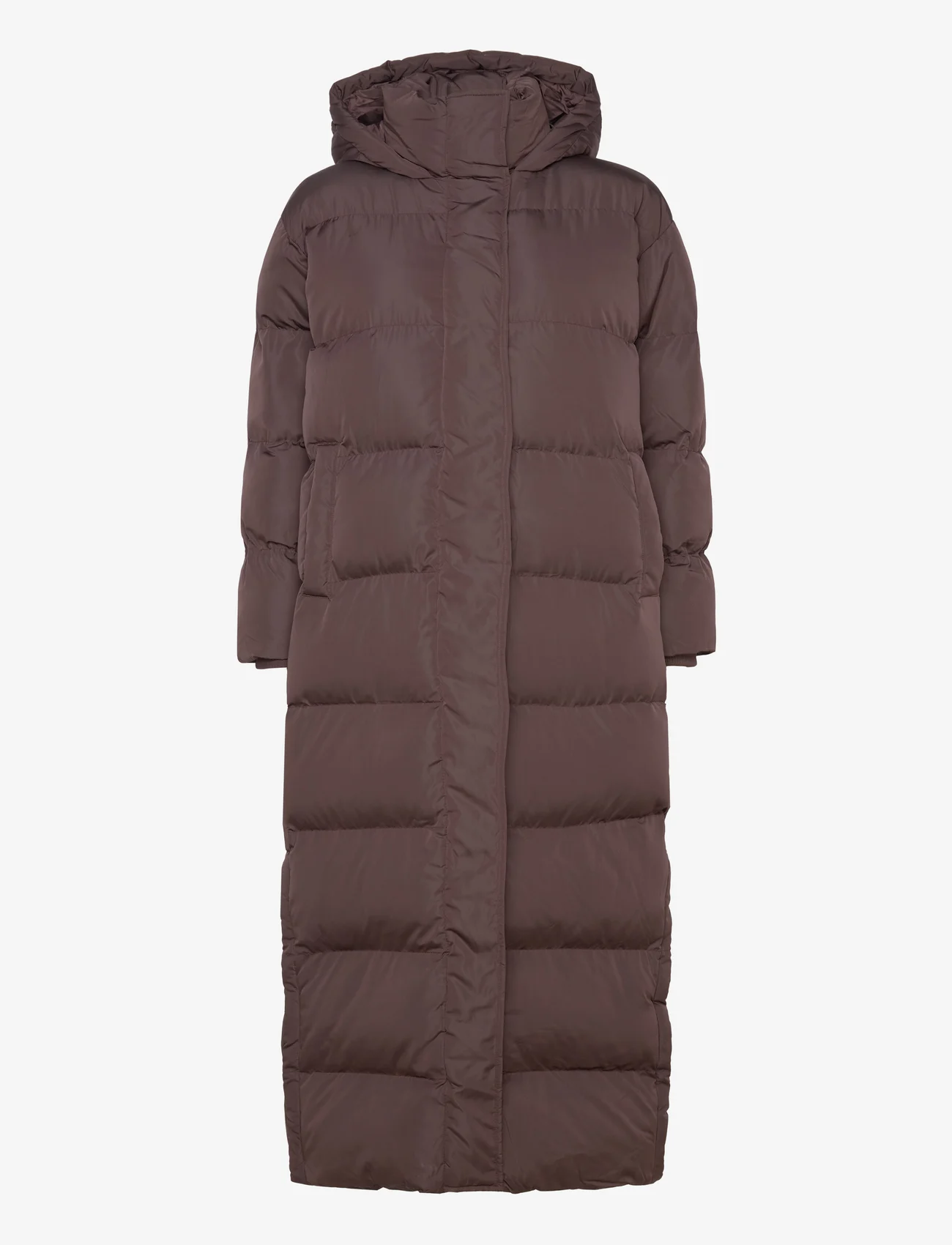 Superdry - MAXI HOODED PUFFER COAT - winter jackets - coffee bean brown - 0