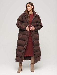 MAXI HOODED PUFFER COAT, Superdry