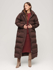 Superdry - MAXI HOODED PUFFER COAT - winter coats - coffee bean brown - 4