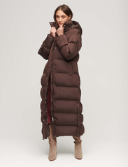 Superdry - MAXI HOODED PUFFER COAT - winter jackets - coffee bean brown - 5