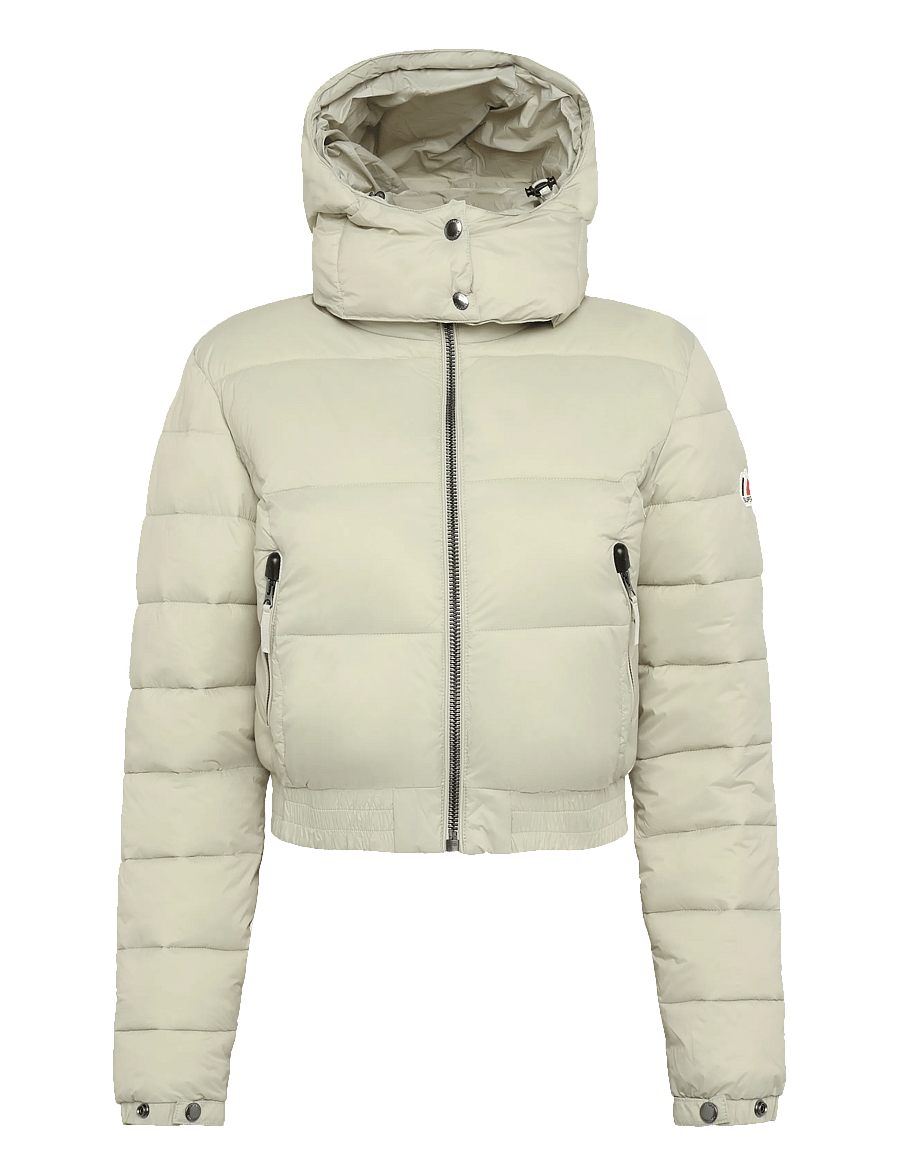 Superdry - CROP HOODED FUJI - winter jackets - pelican beige - 1