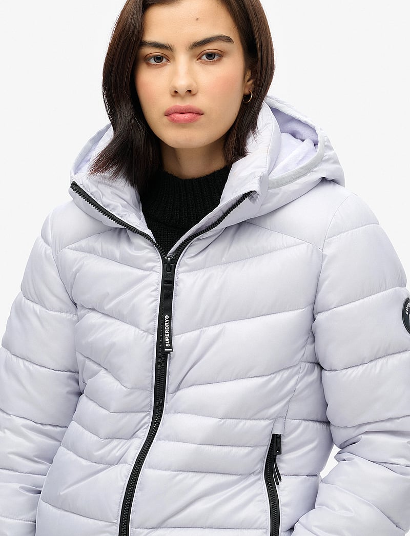 Superdry - HOODED FUJI QUILT PADDED JKT - dunjakker - iced purple - 5