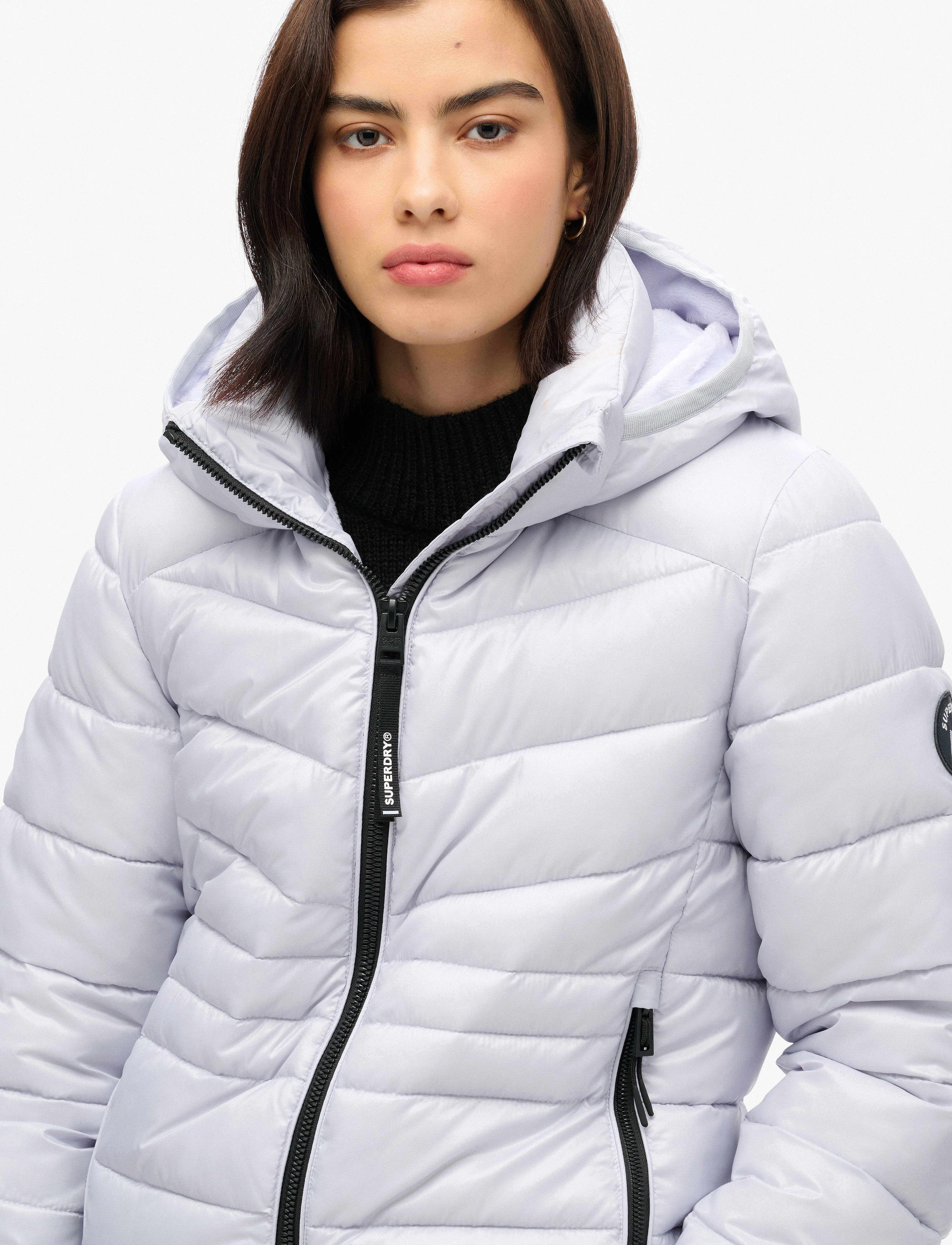 Superdry - HOODED FUJI QUILT PADDED JKT - ytterkläder - iced purple - 5