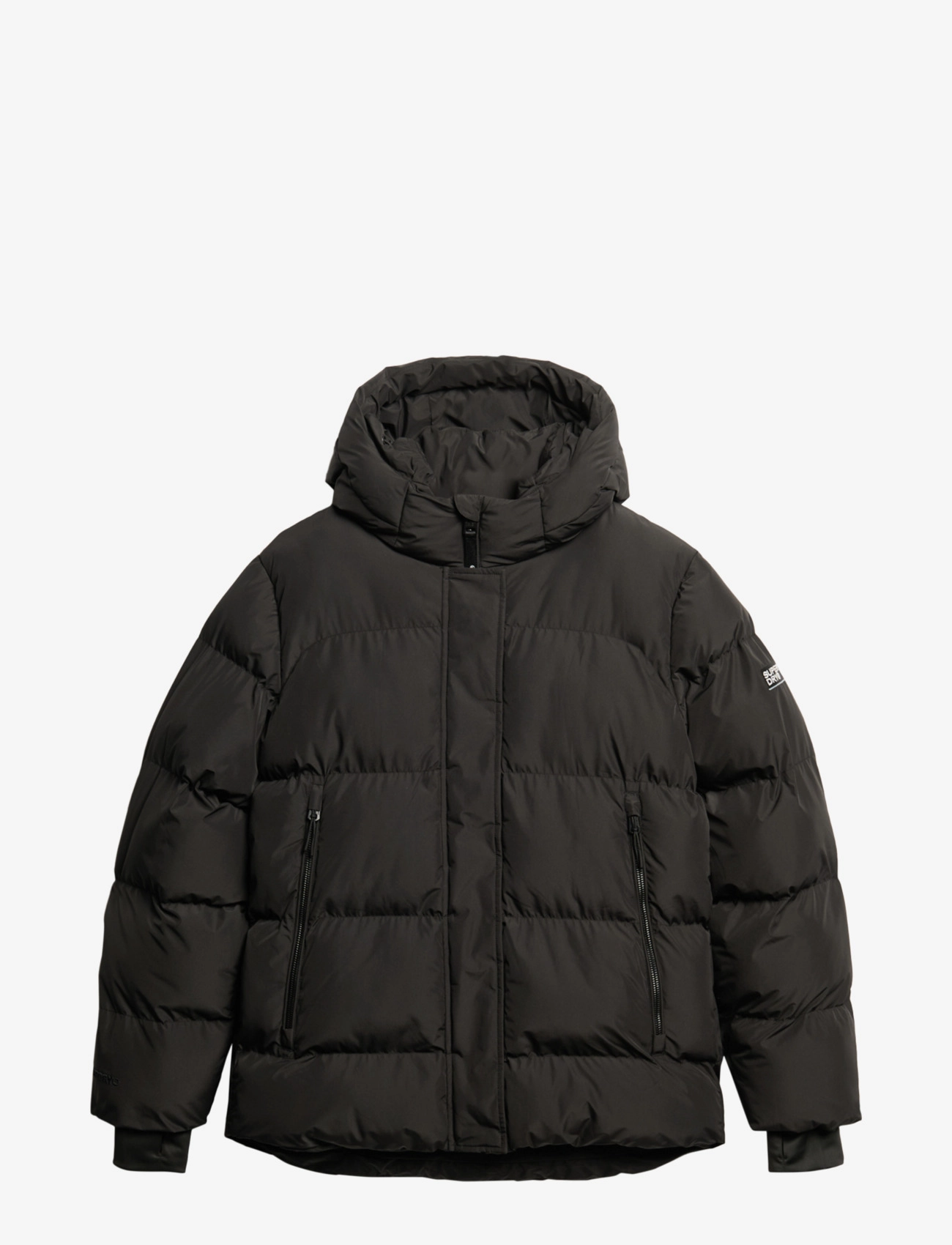 Superdry - HOODED 5 BAFFLE SPORTS PUFFER - black - 1