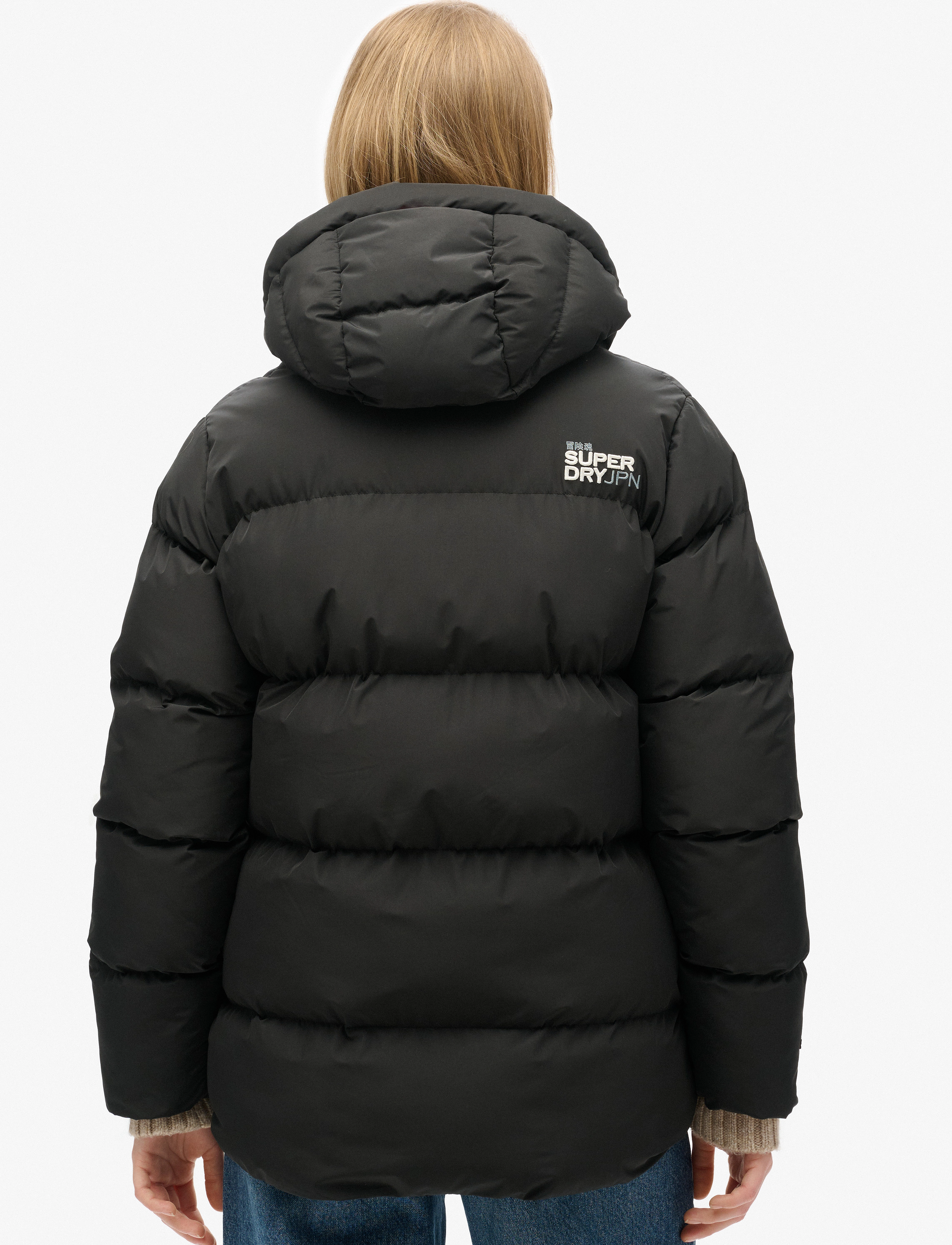 Superdry - HOODED 5 BAFFLE SPORTS PUFFER - black - 2