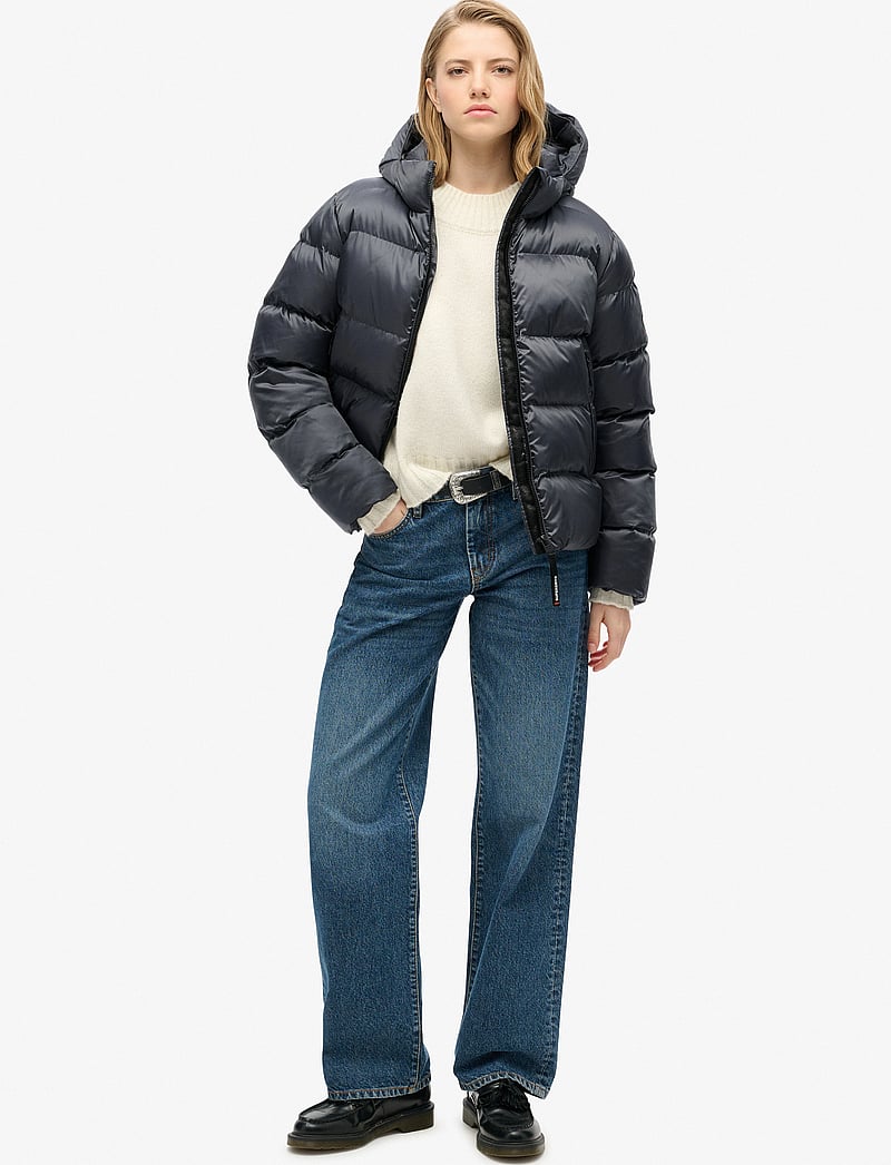 Superdry - HOODED LUXE SPORTS PUFFER - ebony sheen - 2