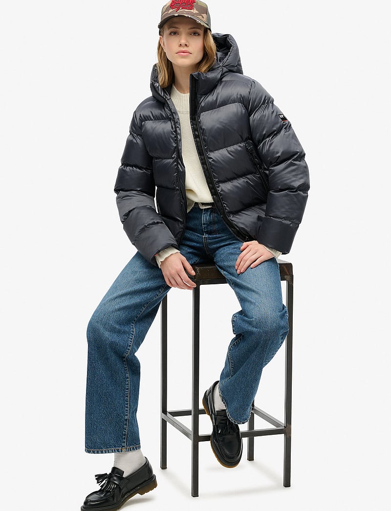 Superdry - HOODED LUXE SPORTS PUFFER - ebony sheen - 5
