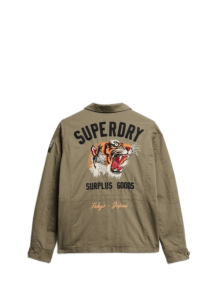 Superdry - EMBROIDERED M65 MILITARY JKT - frühlingsjacken - moss khaki - 2