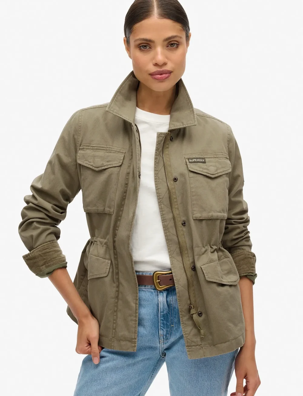 Superdry - EMBROIDERED M65 MILITARY JKT - efterårsjakker - moss khaki - 2