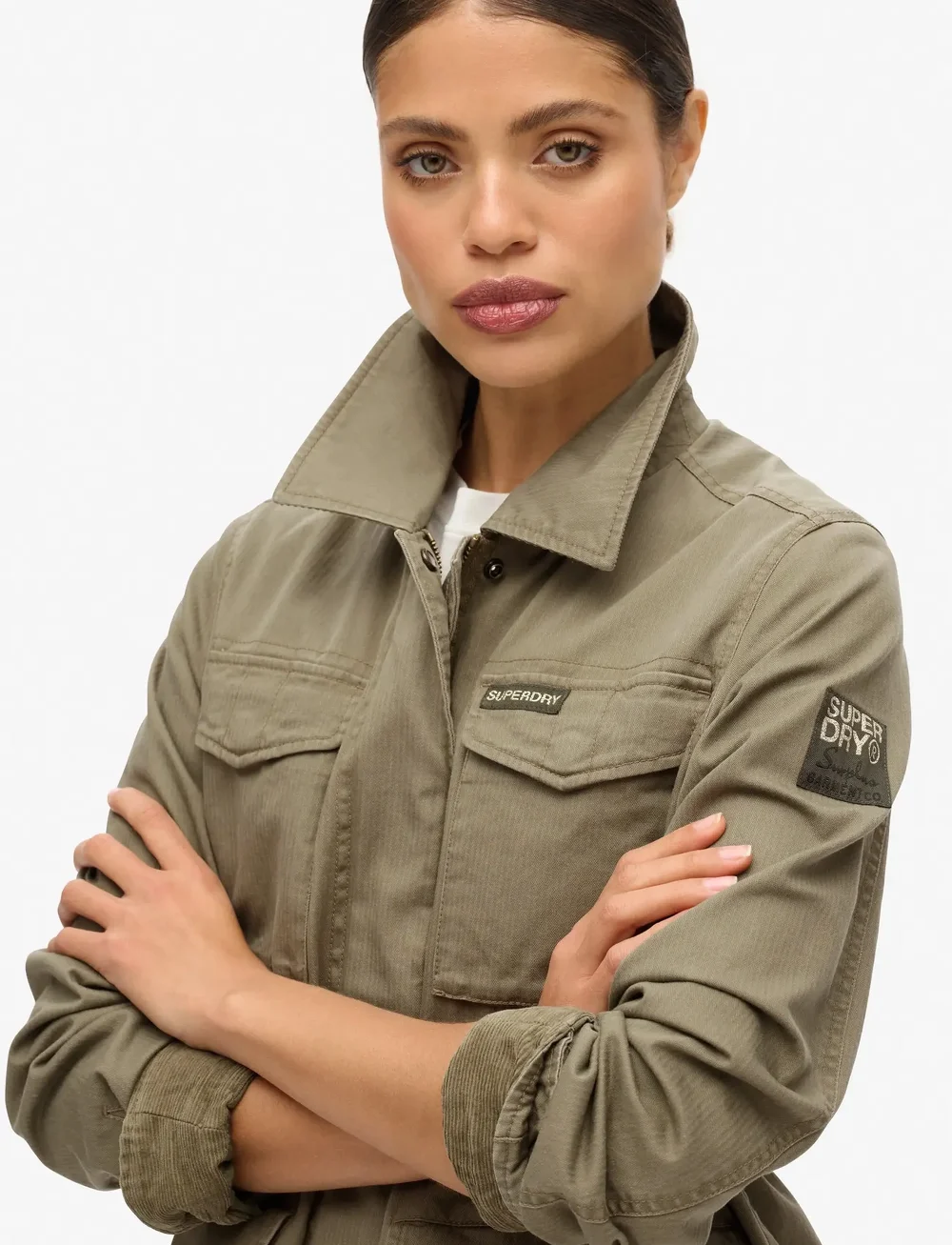 Superdry - EMBROIDERED M65 MILITARY JKT - efterårsjakker - moss khaki - 3