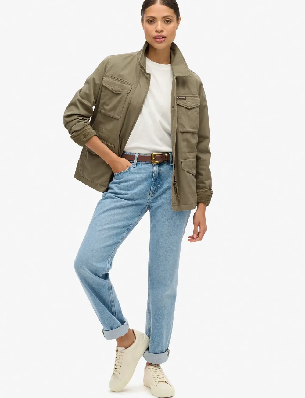 Superdry - EMBROIDERED M65 MILITARY JKT - efterårsjakker - moss khaki - 4