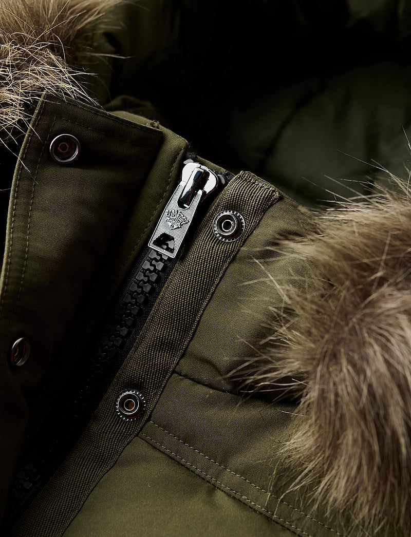 Superdry - EVEREST HOODED BOMBER JKT - talvejoped - army khaki - 3