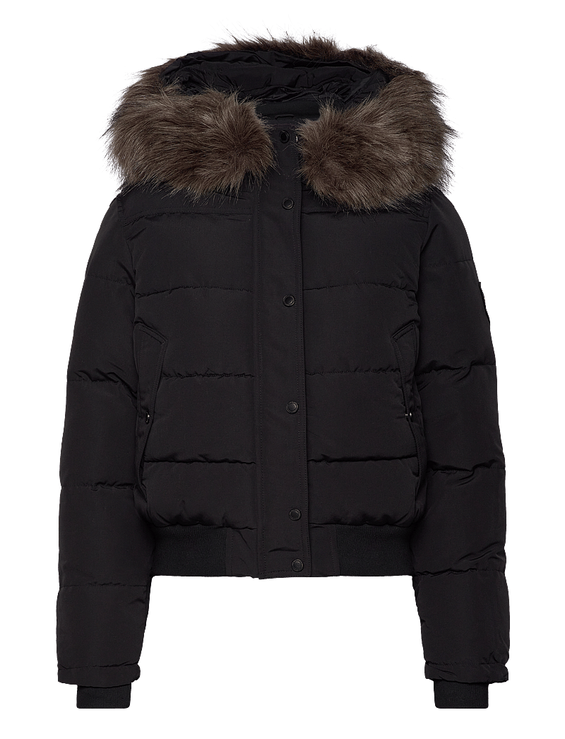 Superdry - EVEREST HOODED BOMBER JKT - winterjacken - black - 1