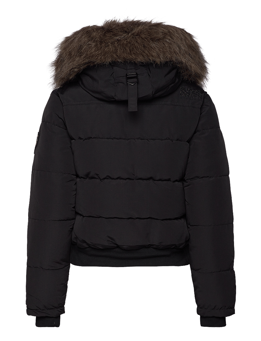 Superdry - EVEREST HOODED BOMBER JKT - vinterjakker - black - 2