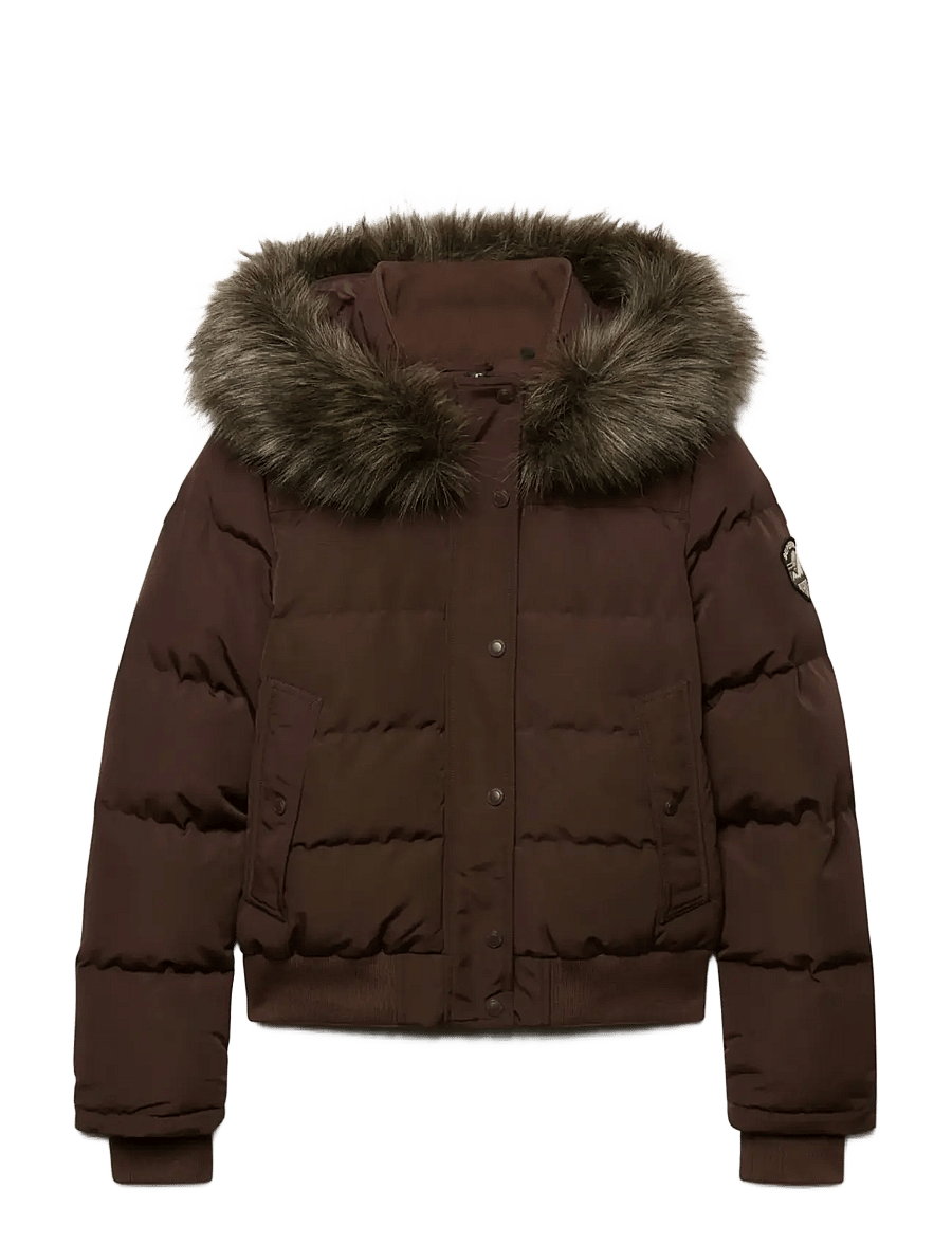 Superdry - EVEREST HOODED BOMBER JKT - vinterjakker - coffee bean brown - 1