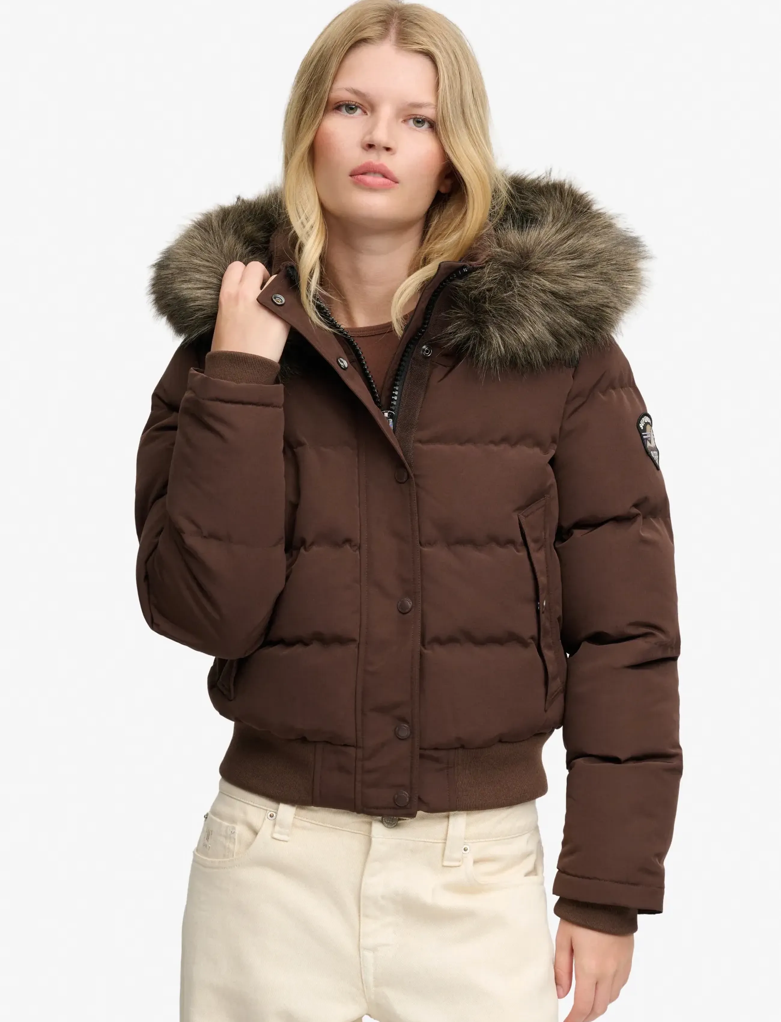 Superdry - EVEREST HOODED BOMBER JKT - vinterjakker - coffee bean brown - 3