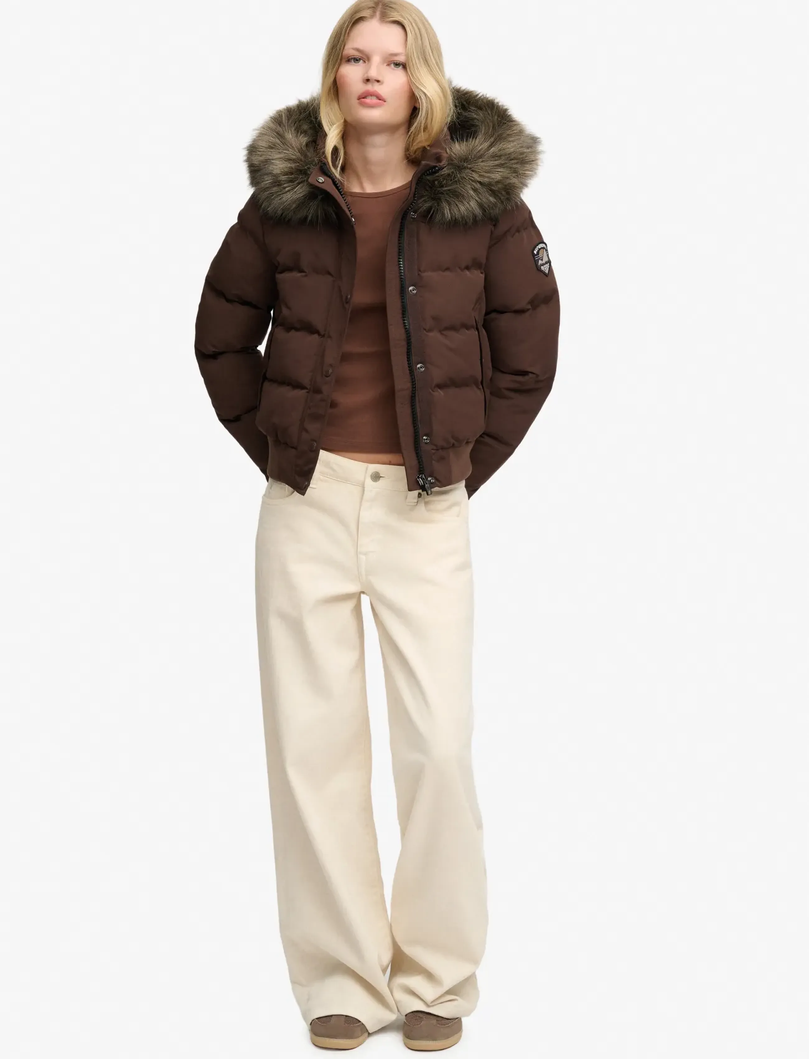 Superdry - EVEREST HOODED BOMBER JKT - vinterjakker - coffee bean brown - 5