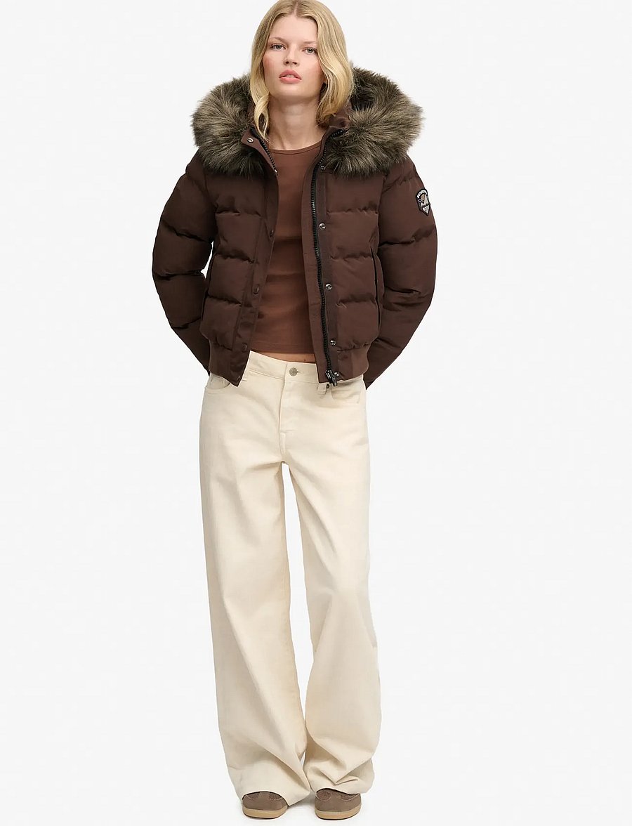 Superdry - EVEREST HOODED BOMBER JKT - vinterjakker - coffee bean brown - 5
