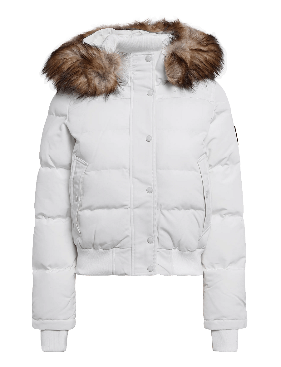 Superdry - EVEREST HOODED BOMBER JKT - winterjacken - off white - 1