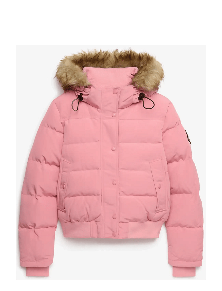 Superdry - EVEREST HOODED BOMBER JKT - winterjacken - smoke rose - 1