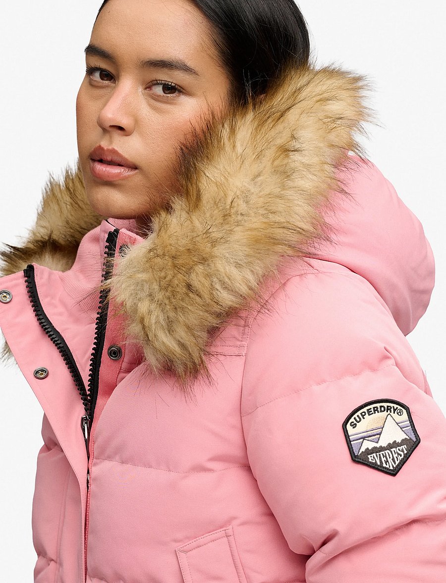 Superdry - EVEREST HOODED BOMBER JKT - winterjacken - smoke rose - 4