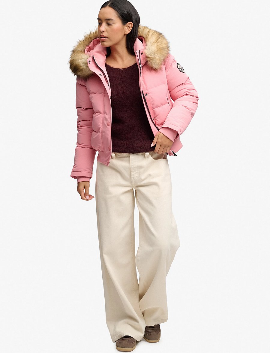 Superdry - EVEREST HOODED BOMBER JKT - winterjacken - smoke rose - 5
