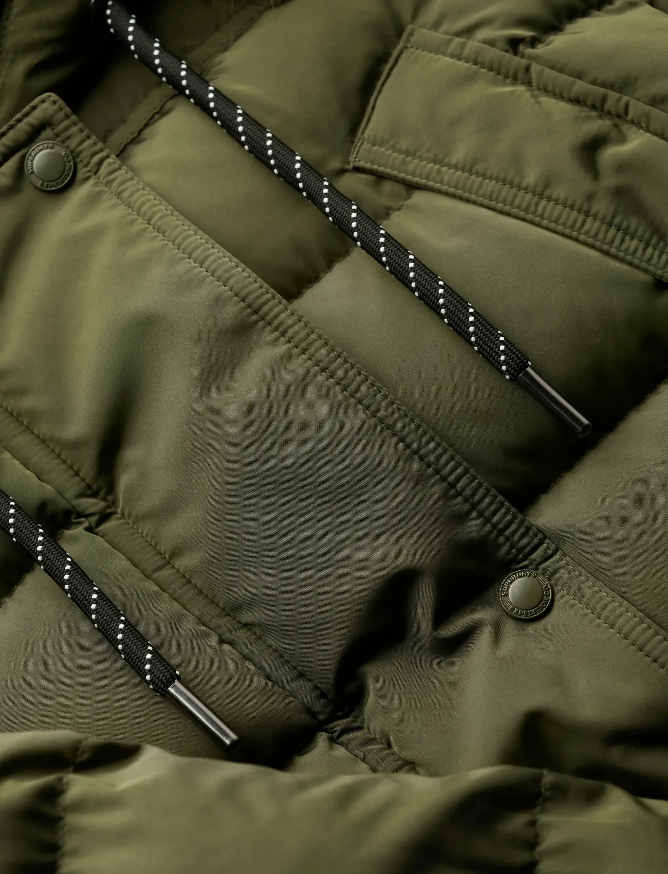 Superdry - EVEREST FAUX FUR LONGLINE JKT - winterjacken - army khaki - 5